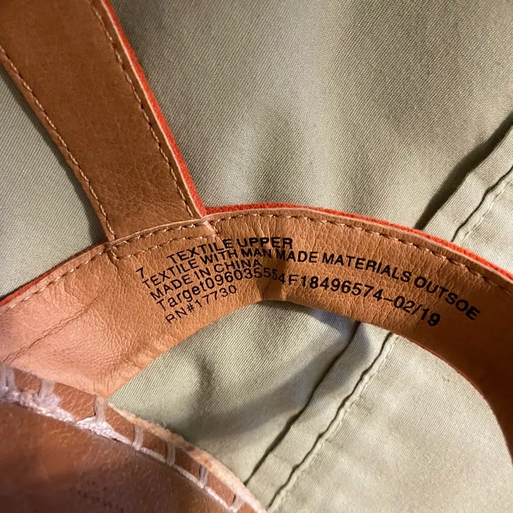 Orange Suede Platform Espadrille Sandals - Picture 3 of 5